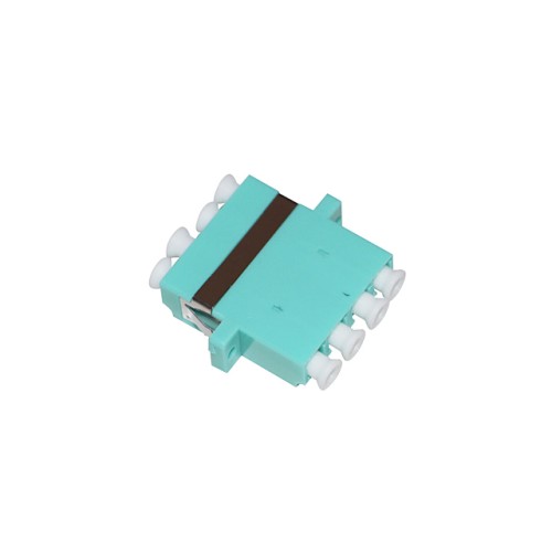 ตัวต่อหัวไฟเบอร์ LC-LC (UPC) Quad MM OM3 ตัวต่อหัวไฟเบอร์ LC-LC (UPC) Quad MM OM3