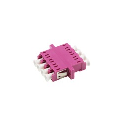 ตัวต่อหัวไฟเบอร์ LC-LC (UPC) Quad MM OM4 ตัวต่อหัวไฟเบอร์ LC-LC (UPC) Quad MM OM4