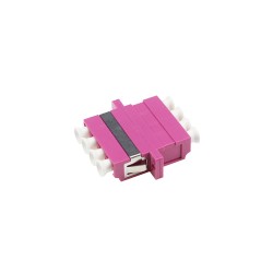 ตัวต่อหัวไฟเบอร์ LC-LC (UPC) Quad MM OM4 ตัวต่อหัวไฟเบอร์ LC-LC (UPC) Quad MM OM4