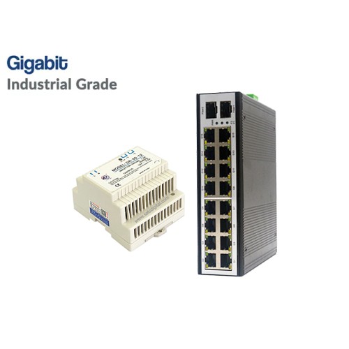 Gigabit IND Switch HUB 16 LAN + 2SFP (Full) Gigabit IND Switch HUB 16 LAN + 2SFP (Full)