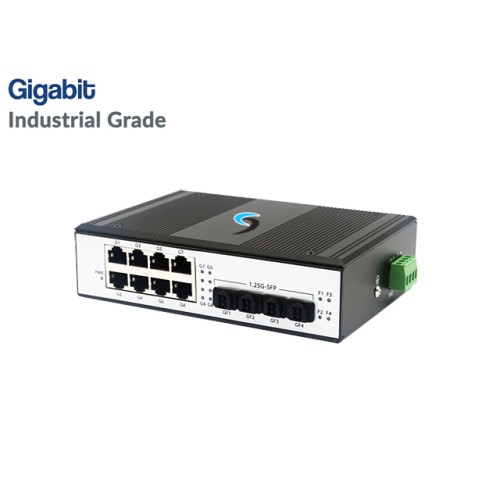 Gigabit Industrial Switch 8 Port LAN + 4 SFP Port Gigabit Industrial Switch 8 Port LAN + 4 SFP Port