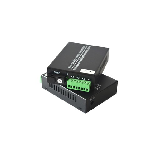 Dry Contact Switch 4 CH (One-Way) To Fiber Converter Dry Contact Switch 4 CH (One-Way) To Fiber Converter