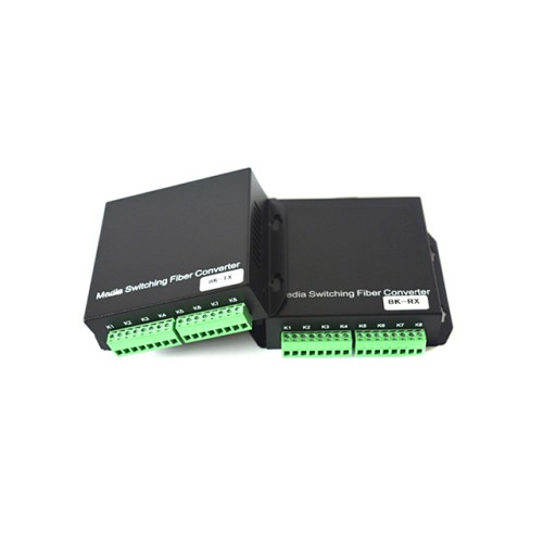 Dry Contact Switch 8 CH To Fiber Converter Dry Contact Switch 8 CH To Fiber Converter