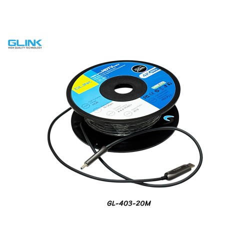 GLINK สาย HDMI ไฟเบอร์ออฟติก 4K@60Hz ยาว 20 เมตร