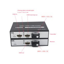 HDMI To Fiber Extender 1080p 20KM (Loop Out) HDMI To Fiber Extender 1080p 20KM (Loop Out)