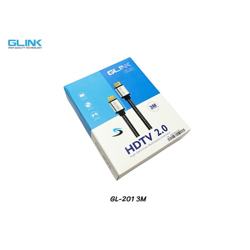 GLINK สาย HDMI 4K@60Hz รุ่น GL-201 ยาว 3 เมตร GLINK สาย HDMI 4K@60Hz รุ่น GL-201 ยาว 3 เมตร