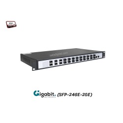 Gigabit Switch SFP 24 Port Uplink 2 Gigabit LAN