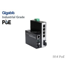 Gigabit Industrial Fiber PoE Switch 1X4 Port 20KM Gigabit Industrial Fiber PoE Switch 1X4 Port 20KM