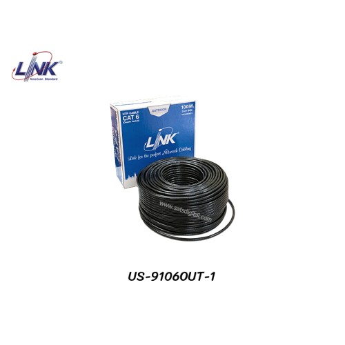 LINK สายแลน CAT6 23AWG รุ่น US-9106OUT-1 (100M) LINK สายแลน CAT6 23AWG รุ่น US-9106OUT-1 (100M)
