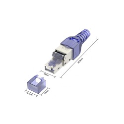 หัวแลน CAT7 FTP สำหรับสายแบบมีชีลด์ (ถอดได้) หัวแลน CAT7 FTP สำหรับสายแบบมีชีลด์ (ถอดได้)