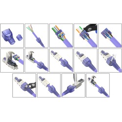 หัวแลน CAT7 FTP สำหรับสายแบบมีชีลด์ (ถอดได้) หัวแลน CAT7 FTP สำหรับสายแบบมีชีลด์ (ถอดได้)