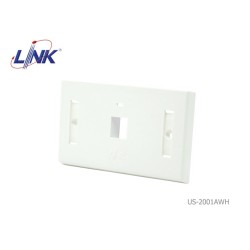 หน้ากากบล็อก 2X4 แลน 1 ช่อง LINK รุ่น US-2001AWH หน้ากากบล็อก 2X4 แลน 1 ช่อง LINK รุ่น US-2001AWH