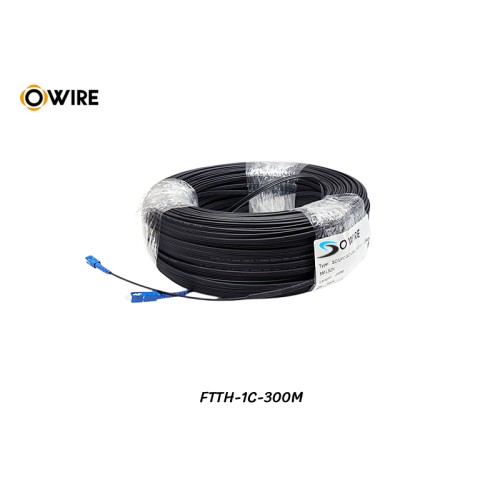 สายไฟเบอร์ออฟติก 1 Core SM เข้าหัว SC/UPC ยาว 300 เมตร สายไฟเบอร์ออฟติก 1 Core SM เข้าหัว SC/UPC ยาว 300 เมตร