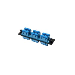 SNAP-IN Adapter Plate Steel 6SC Blue SM Duplex SNAP-IN Adapter Plate Steel 6SC Blue SM Duplex