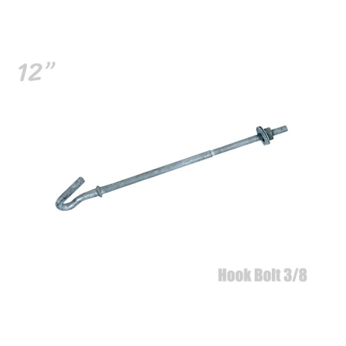 ฮุกโบลท์ (hook Bolt) ขนาด 3/8″ ความยาว 12 นิ้ว ฮุกโบลท์ (hook Bolt) ขนาด 3/8″ ความยาว 12 นิ้ว