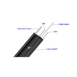 สายไฟเบอร์ออฟติก 2 Core SM เข้าหัว SC/UPC ยาว 50 เมตร สายไฟเบอร์ออฟติก 2 Core SM เข้าหัว SC/UPC ยาว 50 เมตร