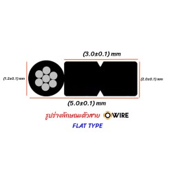 สายไฟเบอร์ออฟติก SM 4 Core FRP, LSZH Flat Type (400M) สายไฟเบอร์ออฟติก SM 4 Core FRP, LSZH Flat Type (400M)