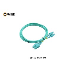 Patch Cord SC-SC MM OM3 Duplex ยาว 3 เมตร Patch Cord SC-SC MM OM3 Duplex ยาว 3 เมตร