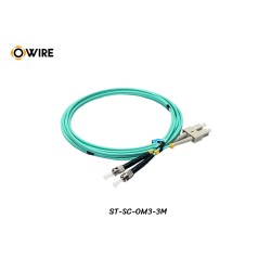 Patch Cord ST-SC MM OM3 Duplex ยาว 3 เมตร Patch Cord ST-SC MM OM3 Duplex ยาว 3 เมตร