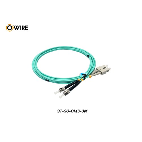 Patch Cord ST-SC MM OM3 Duplex ยาว 3 เมตร Patch Cord ST-SC MM OM3 Duplex ยาว 3 เมตร