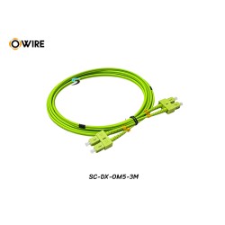 Patch Cord SC-SC MM OM5 Duplex ยาว 3 เมตร Patch Cord SC-SC MM OM5 Duplex ยาว 3 เมตร