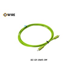 Patch Cord SC-SC MM OM5 Simplex ยาว 3 เมตร Patch Cord SC-SC MM OM5 Simplex ยาว 3 เมตร