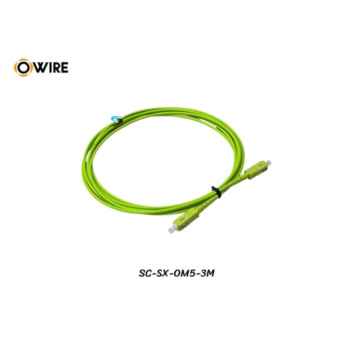Patch Cord SC-SC MM OM5 Simplex ยาว 3 เมตร Patch Cord SC-SC MM OM5 Simplex ยาว 3 เมตร
