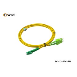 Patch Cord SC-LC (APC) SM Duplex ยาว 3 เมตร Patch Cord SC-LC (APC) SM Duplex ยาว 3 เมตร