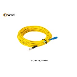 Patch Cord SC-FC (UPC) SM Simplex ยาว 20 เมตร Patch Cord SC-FC (UPC) SM Simplex ยาว 20 เมตร