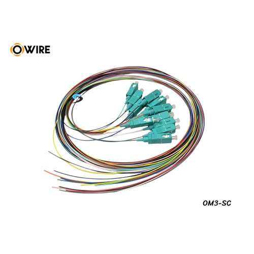 Pigtail 12 Core SC/UPC MM OM3 0.9mm ยาว 1.5 เมตร Pigtail 12 Core SC/UPC MM OM3 0.9mm ยาว 1.5 เมตร