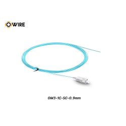 Pigtail 1 Core SC/UPC MM OM3 0.9mm ยาว 1.5 เมตร Pigtail 1 Core SC/UPC MM OM3 0.9mm ยาว 1.5 เมตร