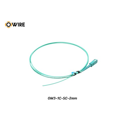 Pigtail 1 Core SC/UPC MM OM3 2mm ยาว 1.5 เมตร Pigtail 1 Core SC/UPC MM OM3 2mm ยาว 1.5 เมตร