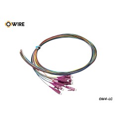 Pigtail 12 Core LC/UPC MM OM4 0.9mm ยาว 1.5 เมตร Pigtail 12 Core LC/UPC MM OM4 0.9mm ยาว 1.5 เมตร