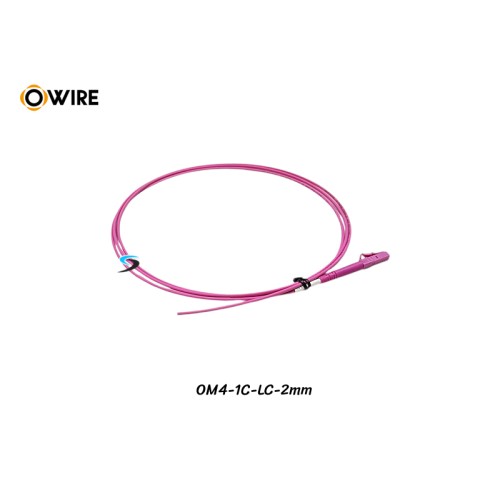 Pigtail 1 Core LC/UPC MM OM4 2mm ยาว 1.5 เมตร Pigtail 1 Core LC/UPC MM OM4 2mm ยาว 1.5 เมตร