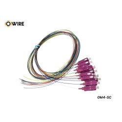 Pigtail 12 Core SC/UPC MM OM4 0.9mm ยาว 1.5 เมตร Pigtail 12 Core SC/UPC MM OM4 0.9mm ยาว 1.5 เมตร