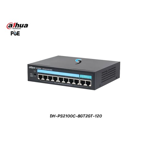 Gigabit PoE Switch Dahua 8 Port + 2GE Uplink Gigabit PoE Switch Dahua 8 Port + 2GE Uplink