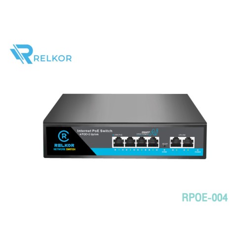 RELKOR PoE Switch 4 Port 10/100 + 2 LAN FE Uplink RELKOR PoE Switch 4 Port 10/100 + 2 LAN FE Uplink
