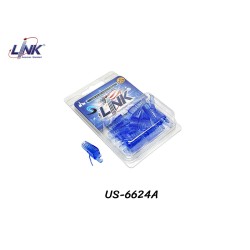 LINK ยางครอบหัวแลน CAT6 สีฟ้าใส รุ่น US-6624A (10 ชิ้น) LINK ยางครอบหัวแลน CAT6 สีฟ้าใส รุ่น US-6624A (10 ชิ้น)