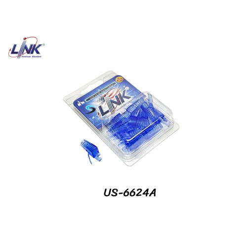 LINK ยางครอบหัวแลน CAT6 สีฟ้าใส รุ่น US-6624A (10 ชิ้น)