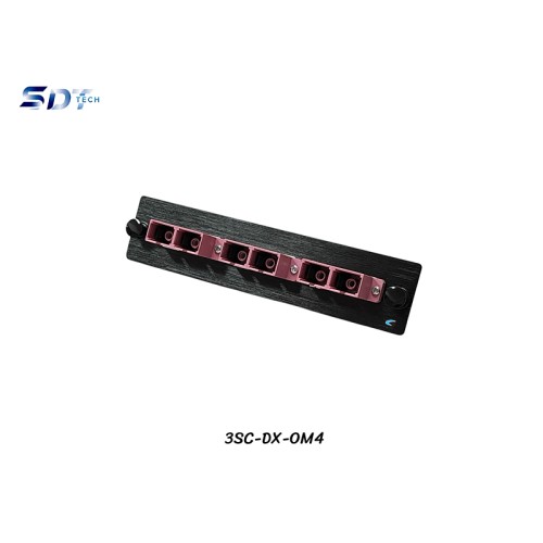 SNAP-IN Aluminum Plate 3SC Violet OM4 Duplex SNAP-IN Aluminum Plate 3SC Violet OM4 Duplex