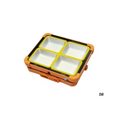 ไฟสปอตไลท์โซล่าเซลล์แบบพกพา รุ่น D8 แสงสว่าง 50W ไฟสปอตไลท์โซล่าเซลล์แบบพกพา รุ่น D8 แสงสว่าง 50W
