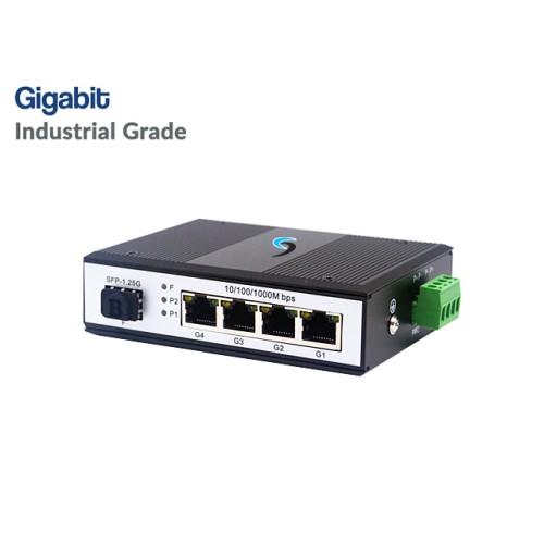 Gigabit Industrial Switch 4 Port + 1 SFP Uplink Gigabit Industrial Switch 4 Port + 1 SFP Uplink