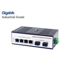 Gigabit Industrial Switch 4 Port + 2 SFP Uplink