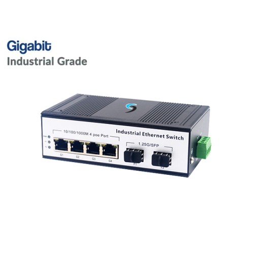 Gigabit Industrial Switch 4 Port + 2 SFP Uplink Gigabit Industrial Switch 4 Port + 2 SFP Uplink