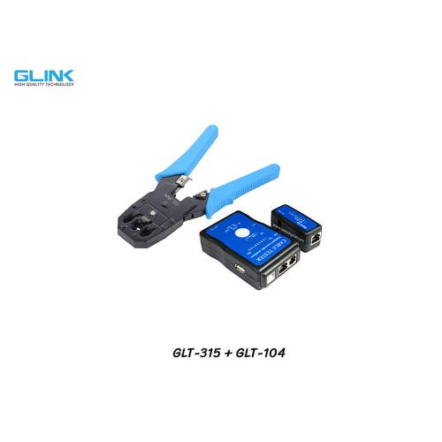 GLINK คีมย้ำหัวแลน GLT-315 + เครื่องทดสอบ GLT-104 GLINK คีมย้ำหัวแลน GLT-315 + เครื่องทดสอบ GLT-104