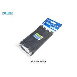 GLINK เคเบิ้ลไทร์ 8 นิ้ว สีดำ รุ่น GCT-03 BLACK [100 เส้น]